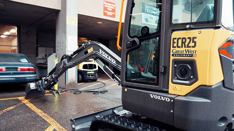 Volvo compact electric excavator